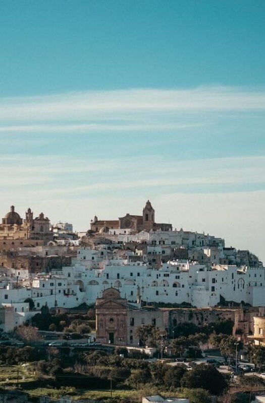 The white town of Ostuni in Puglia