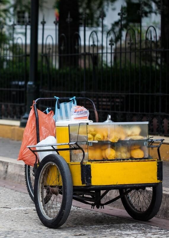 Cartagena De Indias, Colombia, typical street food stall