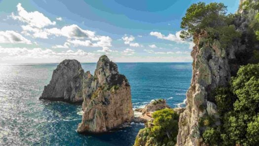 Beautiful landscape of the island of Capri, Italy.