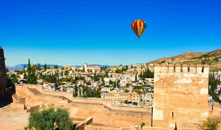 Hot air ballooning over Granada