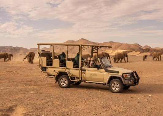 Game drive at Hoanib Valley Camp, Namibia