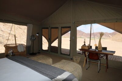Bedroom at Hoanib Valley Camp, Namibia