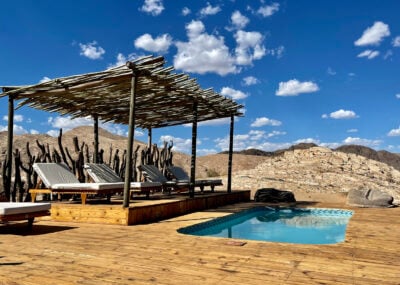 Poolside at Hoanib Valley Camp, Namibia