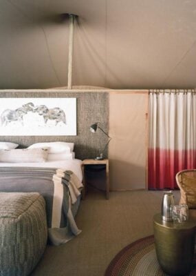 bedroom at Hoanib Valley Camp, Namibia