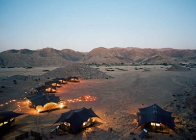 Dusk at Hoanib Valley Camp, Namibia