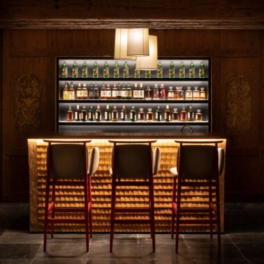 Japanese whisky bar at The Alpina in Gstaad, Switzerland