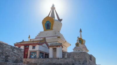 Buddhist monastery Erdene Zu in the steppes of Mongolia