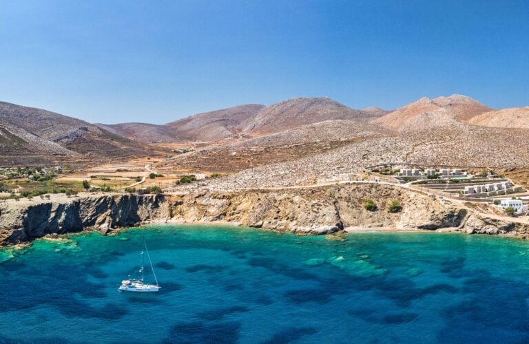 Vitsentzou and Pountaki beaches of Folegandros island, Greece