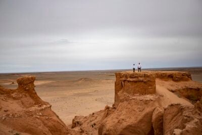 The flaming cliffs, near Three Camel Lodge in the Gobi Desert, Mongolia