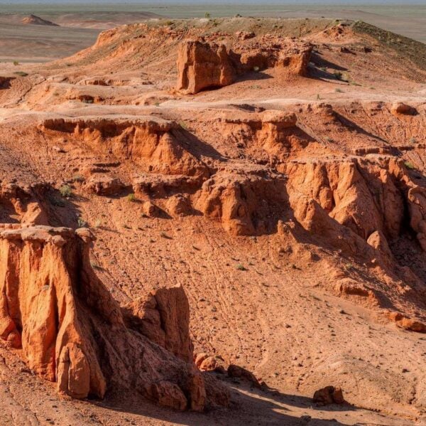 The Flaming Cliffs in Mongolia's Gobi Desert