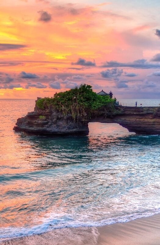 Sunset at Tanah Lot Temple in Bali