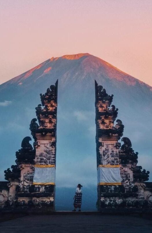 Sunrise at Lempuyang Temple in Bali