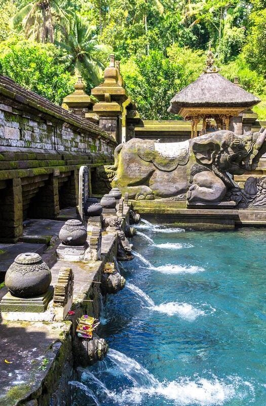 The pool at Tirta Empul Temple, Bali