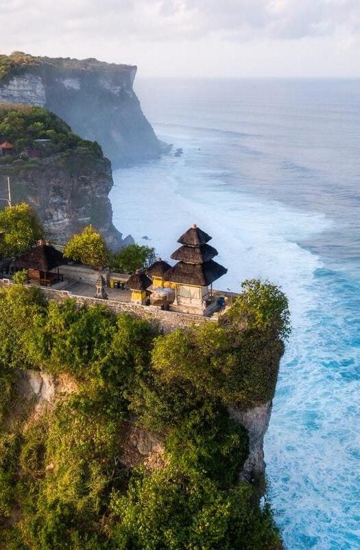 Aerial view of Uluwatu Temple and the sea, Bali