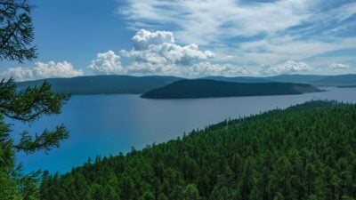 Views of the Khovsgol lake in Mongolia.