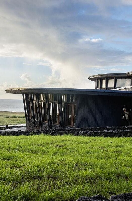 The exterior of Explora Rapa Nui on Easter Island, Chile