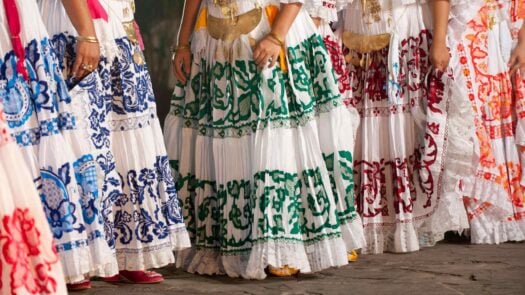 Panamanian women's traditional costume at Carnival