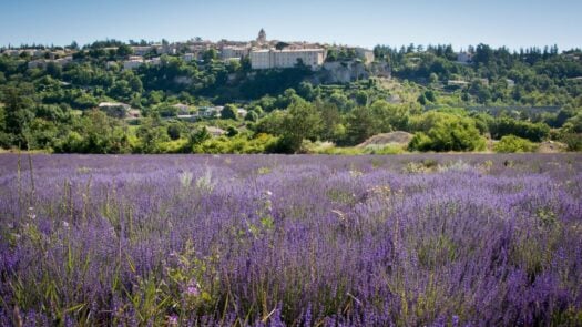 View of the village Sault, Luberon, France