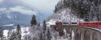 Glacier express, Switzerland in winter