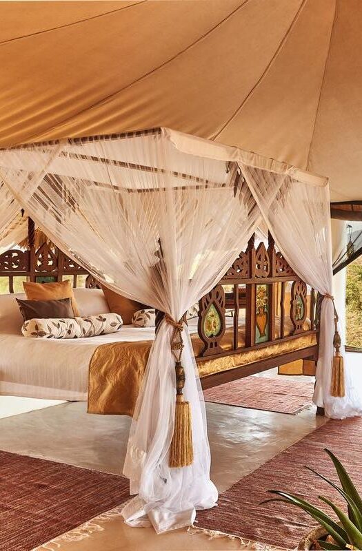 Bedroom tent at Sasaab camp in Kenya