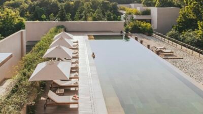 The outdoor pool at Six Senses Vana in India