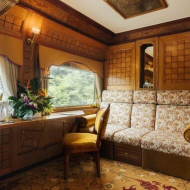 Lounge on the Belmond Eastern and Oriental Express