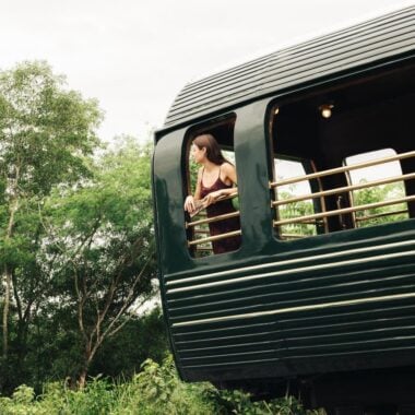 Viewing platform on the Belmond Eastern and Oriental Express