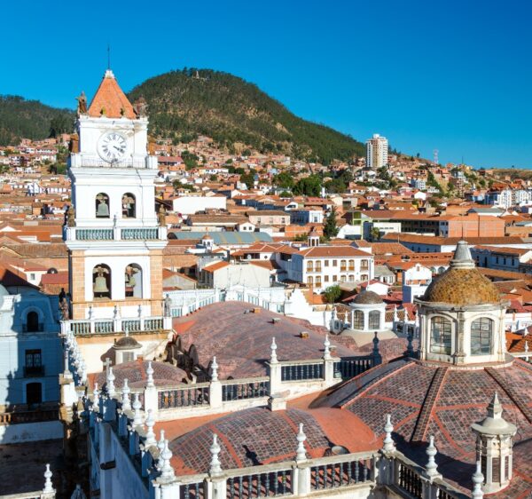 View of Sucre, Bolivia known as the White City