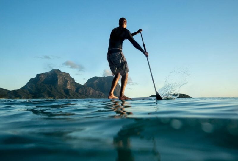 Stand Up paddle boarding in the ocean