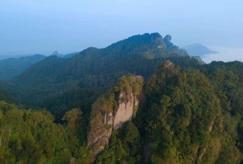 A panoramic view of Menoreh Hill, Central Java, Indonesia