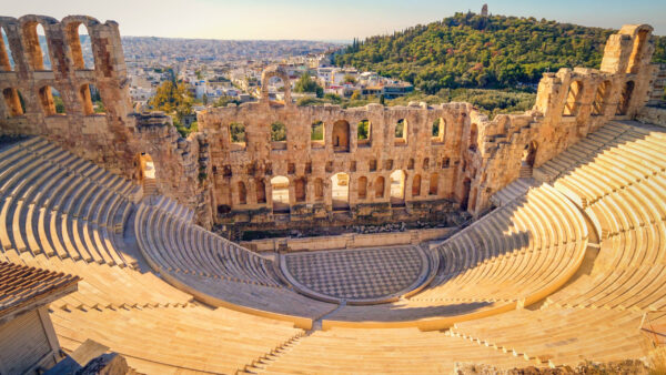 The Ancient Amphitheatre of Dionysus at Acropolis, Athens, Greece