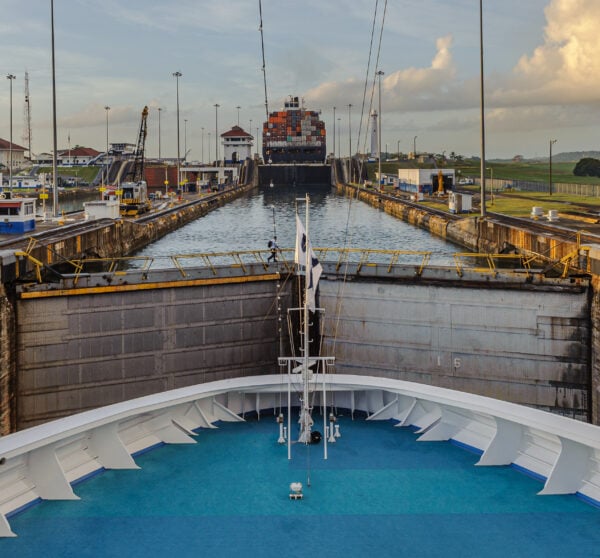 A view while transiting the Panama Canal.