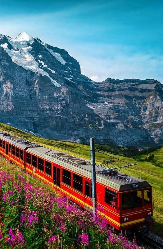 The Jungfraujoch railway in Switzerland