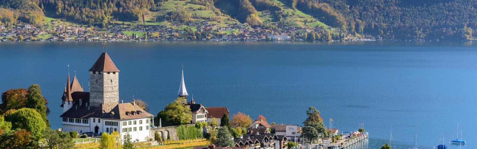 Views of Lake Thun in Switzerland