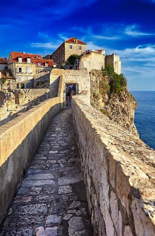 Dubrovnik Old Town roofs and city walls