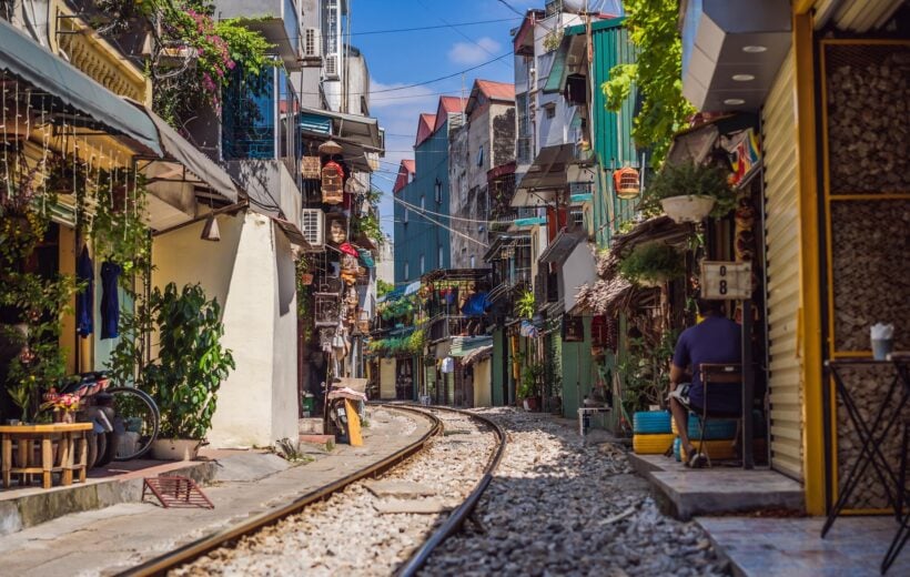 Hanoi train street, Vietnam