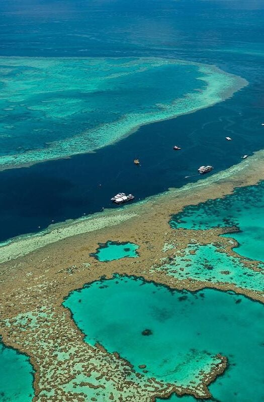 Aerial view of the Great Barrier Reef, Australia