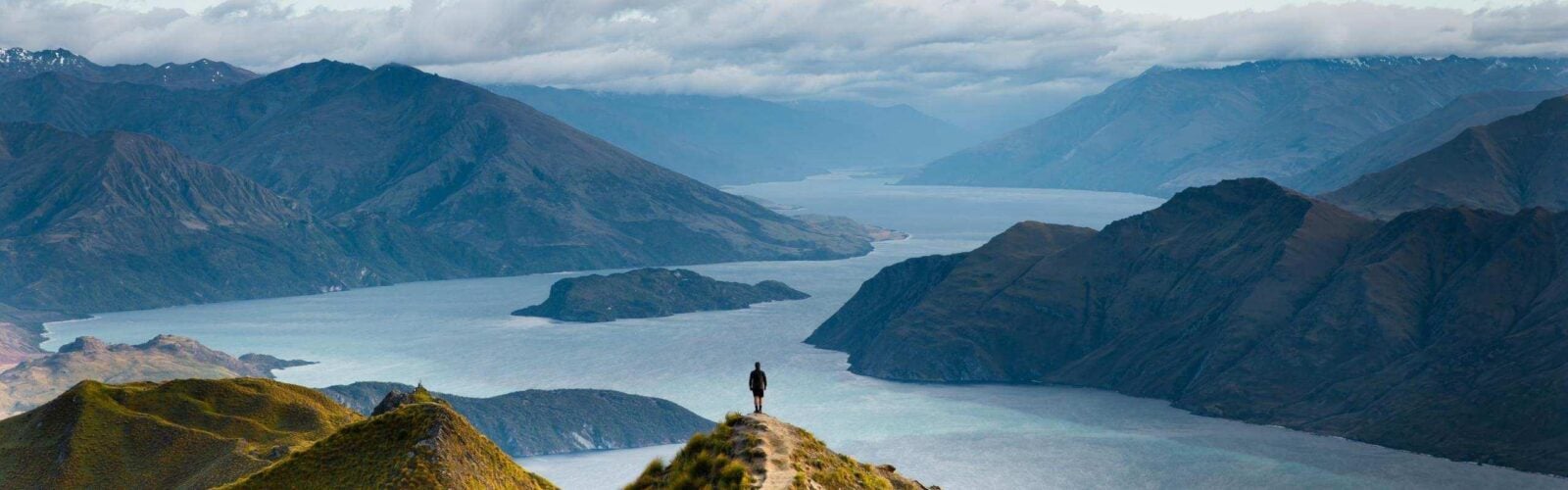 Roys peak mountain hike in Wanaka New Zealand.