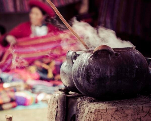 Traditional village in Peru, South America.