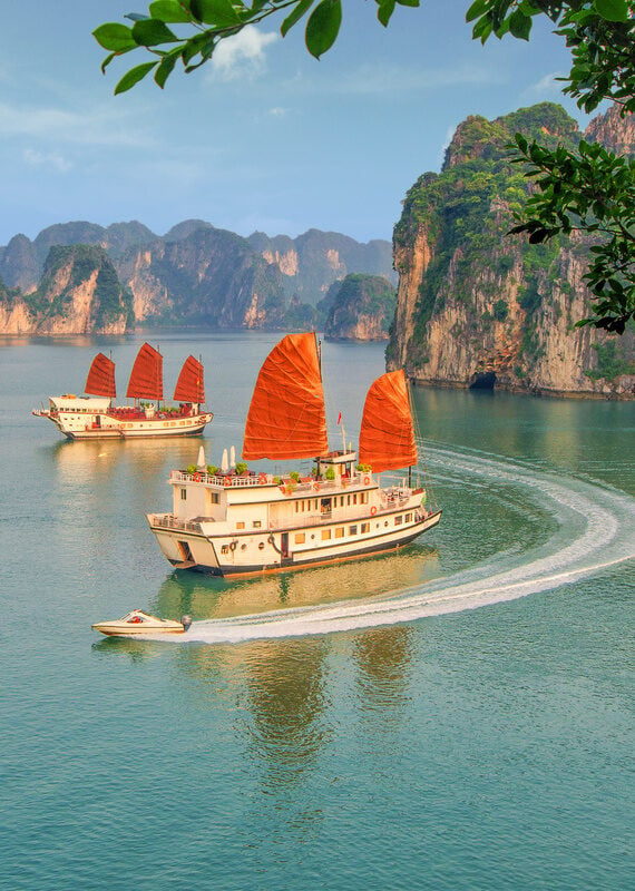 View Of Boats In Lake Against Sky halong bay,