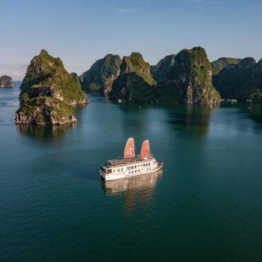 The Violet sailing along Halong Bay, Vietnam