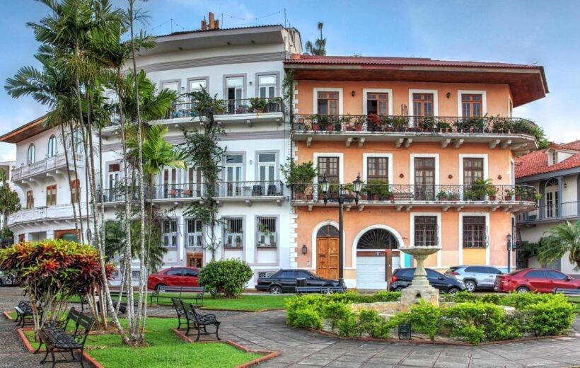 Old colonial houses in Casco Antiguo, Panama.