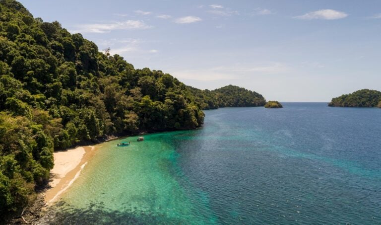 A beach in Coiba National Park, Panama