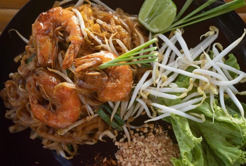 Pad Thai noodle, traditional food from Bangkok Thailand.