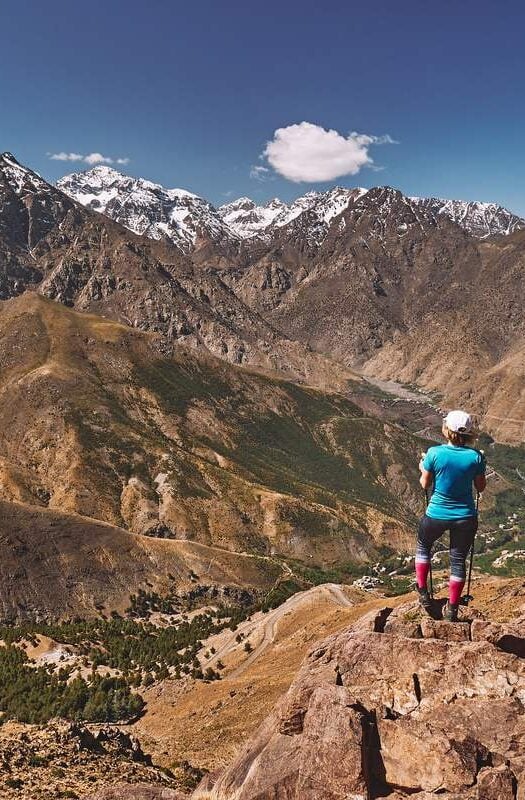 Hiking in the high atlas mountains