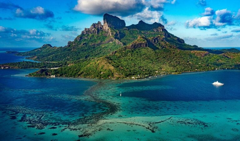 Aerial view of Bora Bora