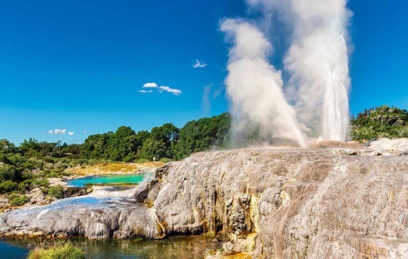 Te Puia Geyser in Rotorua, North Island, New Zealand