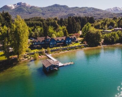 An aerial view of Las Balsas hotel in Argentina