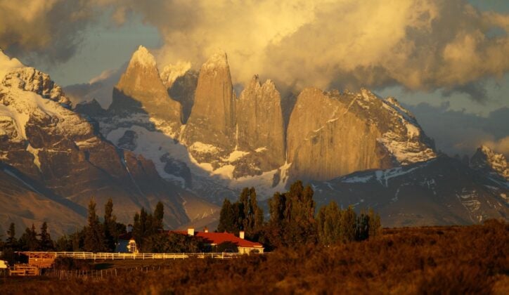 Estancia Cerro Guido with Torres del Paine in the background