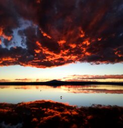 Sunset in the Atacama desert